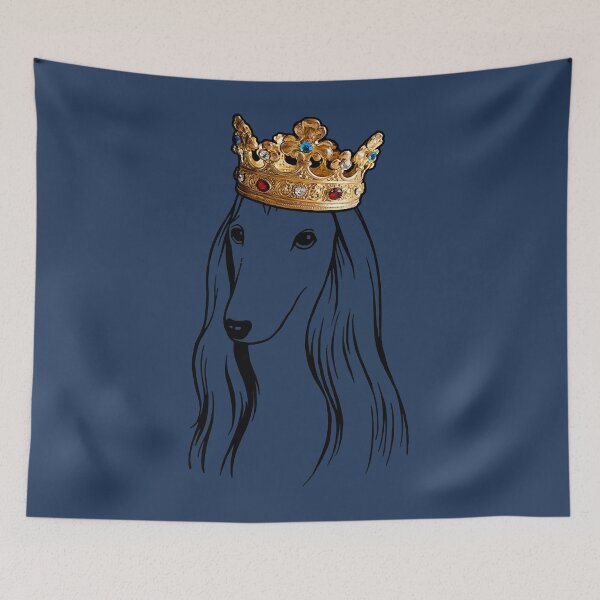 Item preview, Afghan Hound Dog King Queen Wearing Crown designed and sold by ThnahTuanbi.