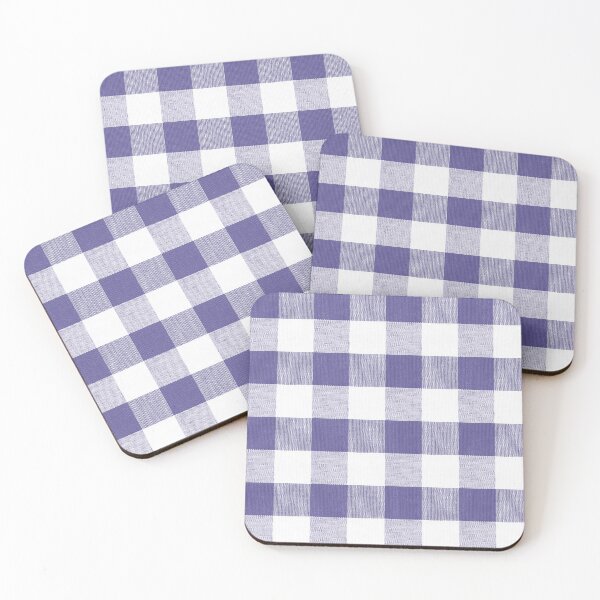 Item preview, Smoky Tillandsia Purple gingham fabric pattern designed and sold by coverinlove.