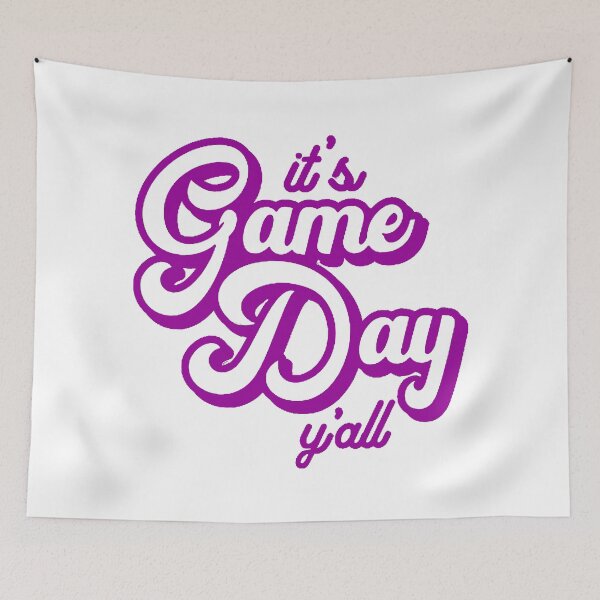 Item preview, Purple and White it's Game Day y'all designed and sold by Summer-Winter.