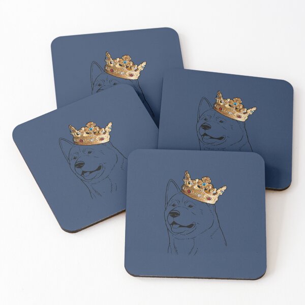 Item preview, Akita Dog King Queen Wearing Crown designed and sold by ThnahTuanbi.