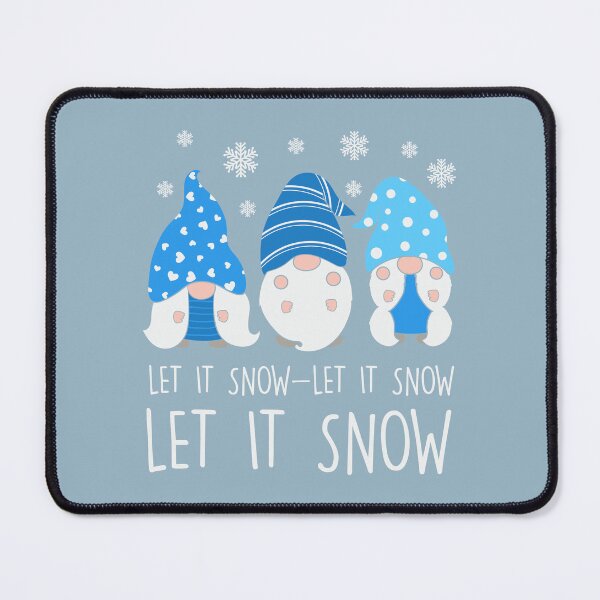 Item preview, Blue Christmas Gnomes - Let It Snow designed and sold by LowBrowContent.