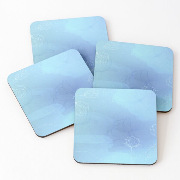Item preview, Pastel Sky Blue Floral Design designed and sold by bnilesh.