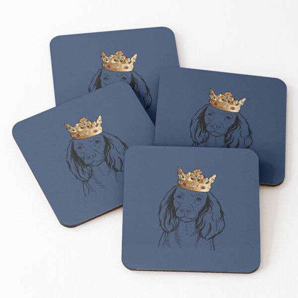 Item preview, American Water Spaniel Dog King Queen Wearing Crown designed and sold by ThnahTuanbi.