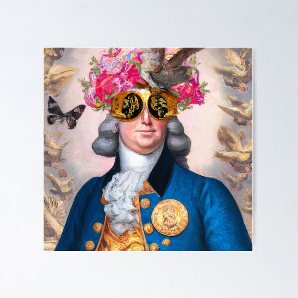 Item preview, Unusual Altered Steampunk Portrait Painting with Goggles ( Steampunk ) designed and sold by RadRococo.