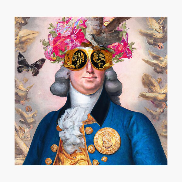 Item preview, Unusual Altered Steampunk Portrait Painting with Goggles ( Steampunk ) designed and sold by RadRococo.