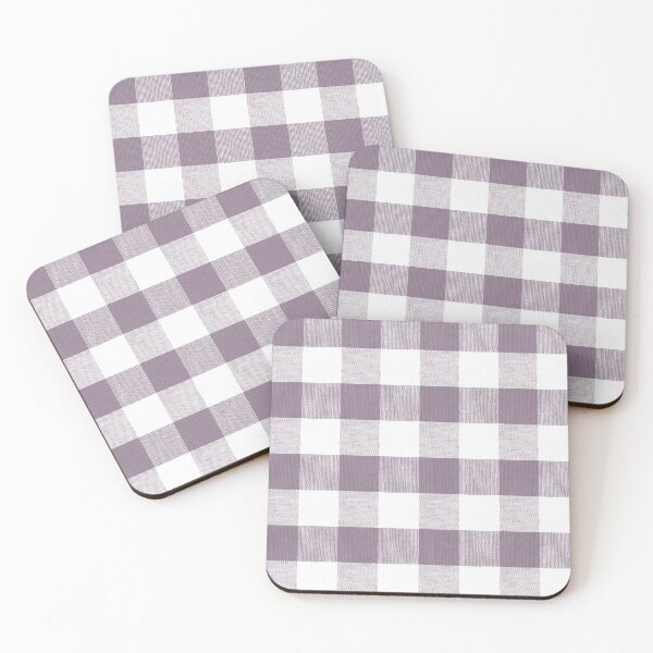 Item preview, Creamy Grapeade purple gingham fabric pattern designed and sold by coverinlove.
