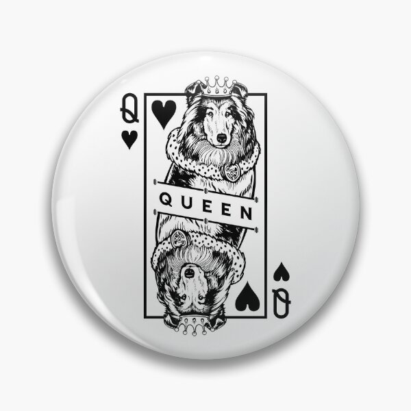 Item preview, Rough Collie Queen Of Hearts Funny Dog Playing Card Pop Art designed and sold by GrandeDuc.