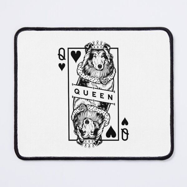 Item preview, Rough Collie Queen Of Hearts Funny Dog Playing Card Pop Art designed and sold by GrandeDuc.