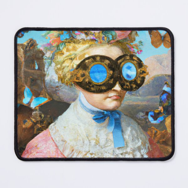 Item preview, Unusual Altered Steampunk Portrait Painting with Goggles ( Steampunk ) designed and sold by RadRococo.