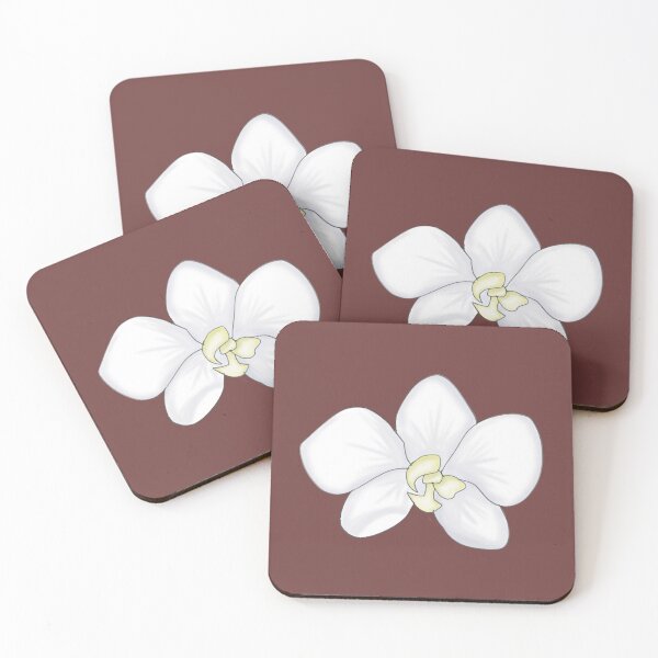 Item preview, White Orchid Flower- Flower Background  designed and sold by Karen Ekdahl.