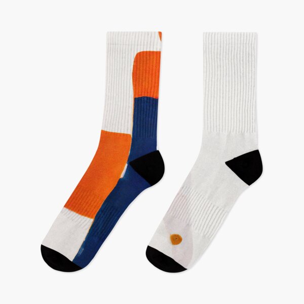 Item preview, Female Stance - Modern Abstract - Red, Blue and Orange on White designed and sold by Inomaly Art.