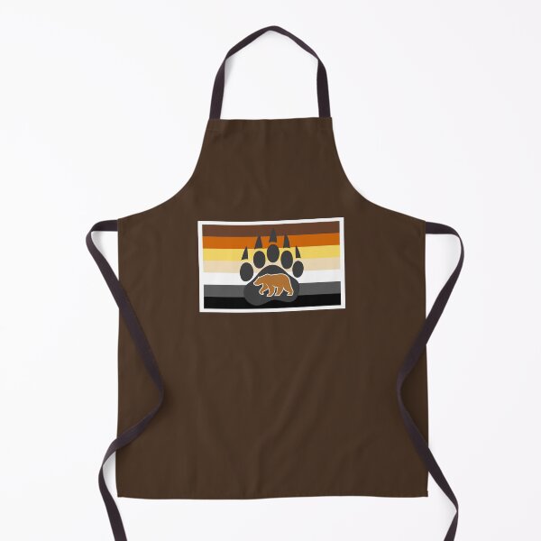 Item preview, WOOFZ® Brown Bear Silhouette Claw Paw Woof Pride Gay Flag designed and sold by woofz.