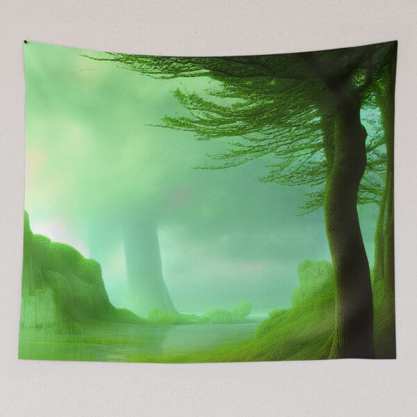 Item preview, Green Landscape with trees, Sceney Nature designed and sold by NatureFood.