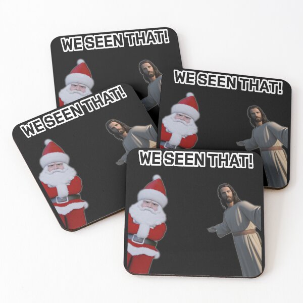 Item preview, Jesus and Santa we seen that cute sticker -- 3D  designed and sold by glitchman2.