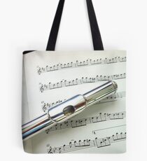 Pause for Breath - Flute and Sheet Music Tote Bag