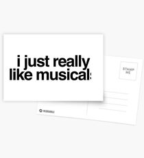 i just really like musicals Postcards