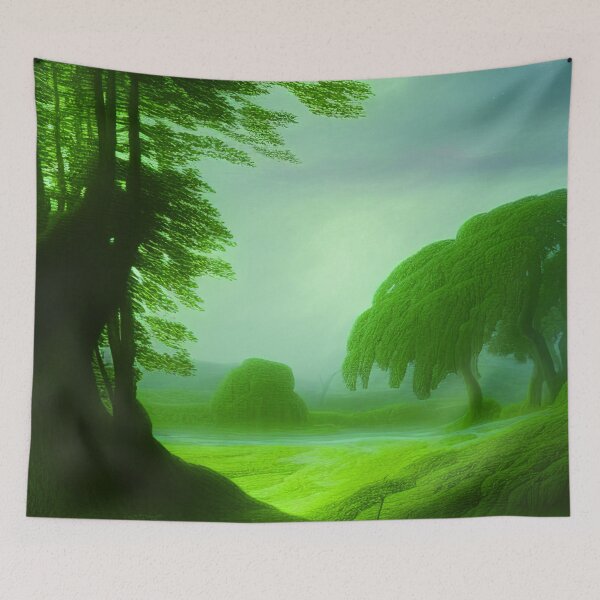 Item preview, Green Landscape with trees, Sceney Nature designed and sold by NatureFood.