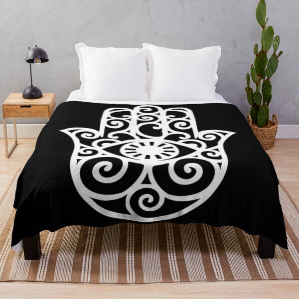 Item preview, White and Black Hamsa Hand Drawing designed and sold by Summer-Winter.