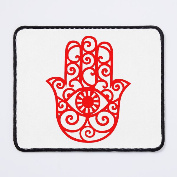Item preview, Red and White Hamsa Hand Drawing designed and sold by Summer-Winter.
