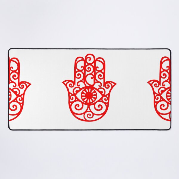Item preview, Red and White Hamsa Hand Drawing designed and sold by Summer-Winter.