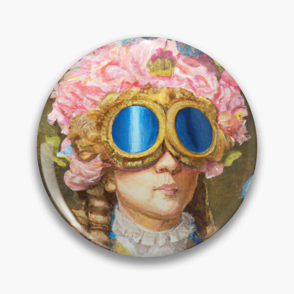 Item preview, Unusual Altered Steampunk Portrait Painting with Goggles ( Steampunk ) designed and sold by RadRococo.