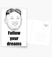 Kim Jong Un Follow Your Dreams Postcards
