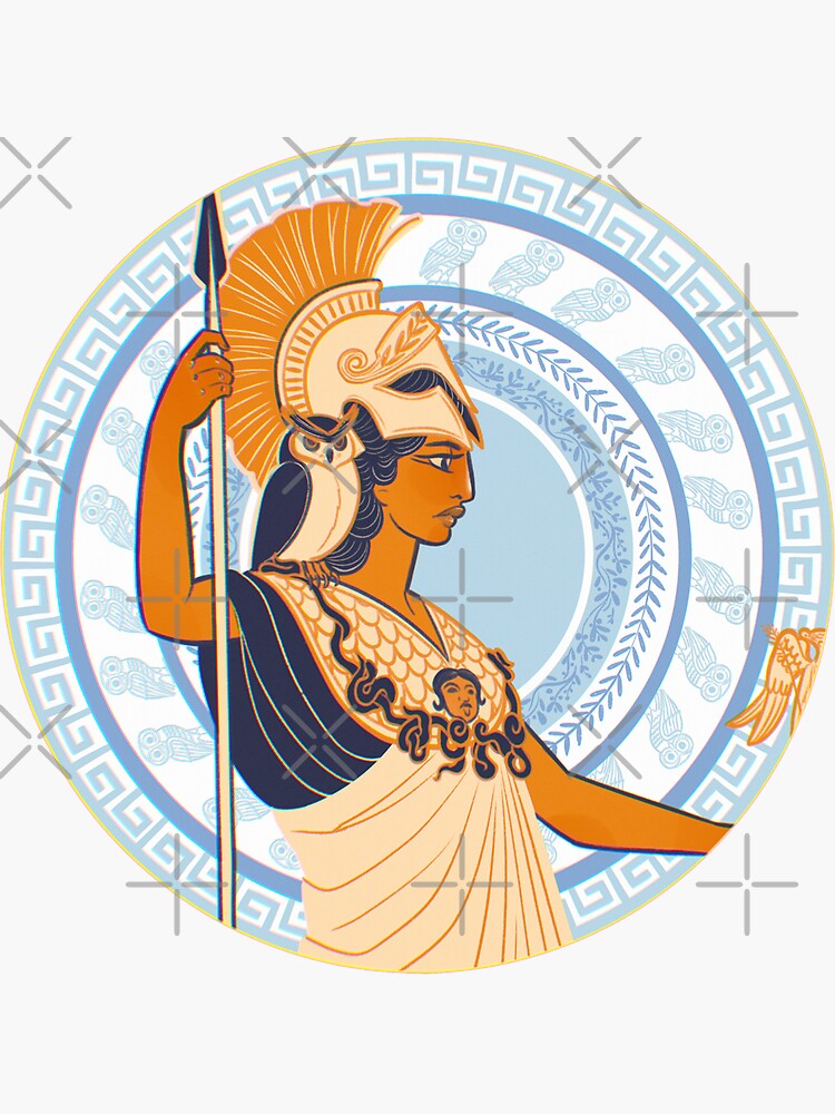 Athena - Ancient Greek Mythology Sticker for Sale by just-being-you