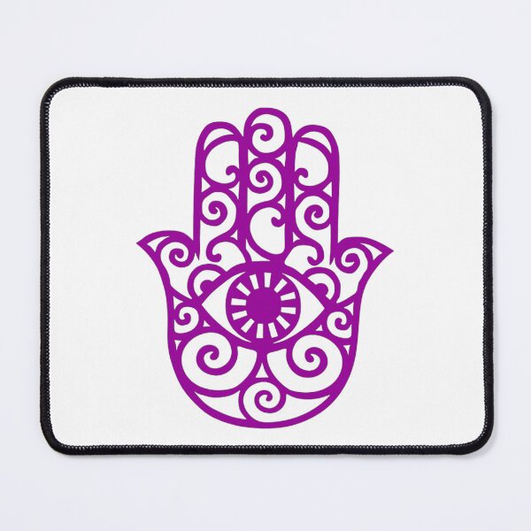 Item preview, Purple and White Hamsa Hand Drawing designed and sold by Summer-Winter.