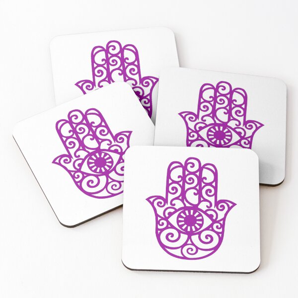 Item preview, Purple and White Hamsa Hand Drawing designed and sold by Summer-Winter.