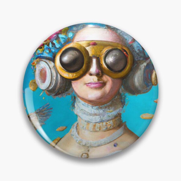 Item preview, Unusual Altered Steampunk Portrait Painting with Goggles ( Steampunk ) designed and sold by RadRococo.