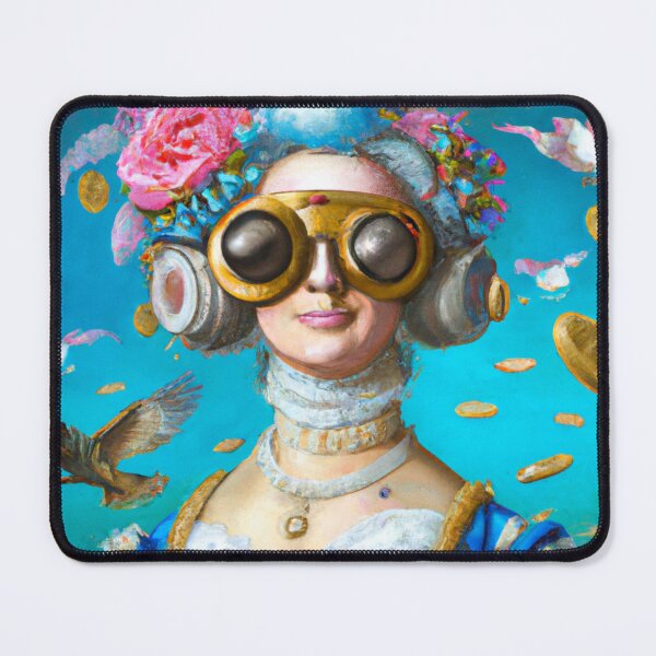Item preview, Unusual Altered Steampunk Portrait Painting with Goggles ( Steampunk ) designed and sold by RadRococo.