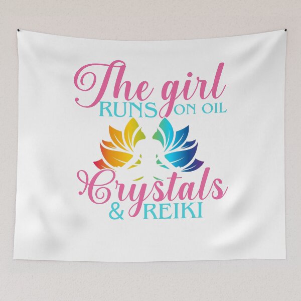 Item preview, The Girl Runs On Oil Crystals & Reiki Chakra Healer designed and sold by Tomsens.