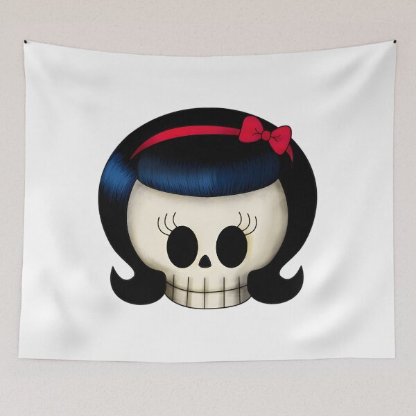 Item preview, Sweet Rockabilly Girl Skull Classic  designed and sold by ezhilboamp.