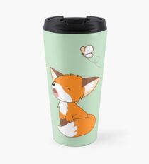 Netter schläfriger kleiner Fox Thermosbecher