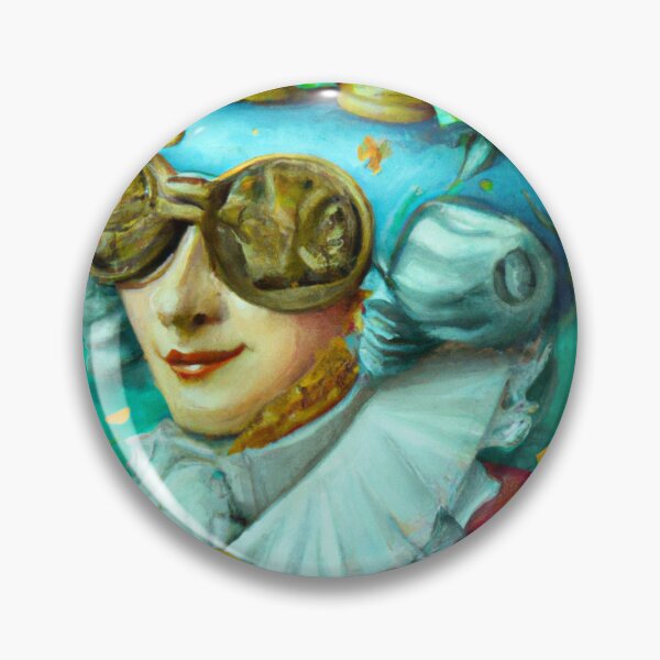 Item preview, Unusual Altered Steampunk Portrait Painting with Goggles ( Steampunk ) designed and sold by RadRococo.