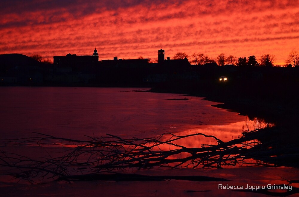 "Silver Lake Sunset Pittsfield, MA " by Rebecca Joppru Grimsley