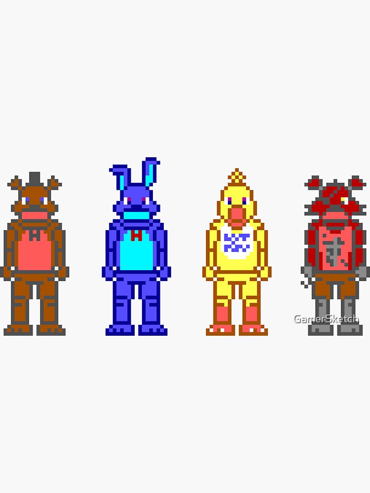 Five Nights at Freddys - Mini-Game Sprites - Set 1 Sticker for Sale by  Retr8bit