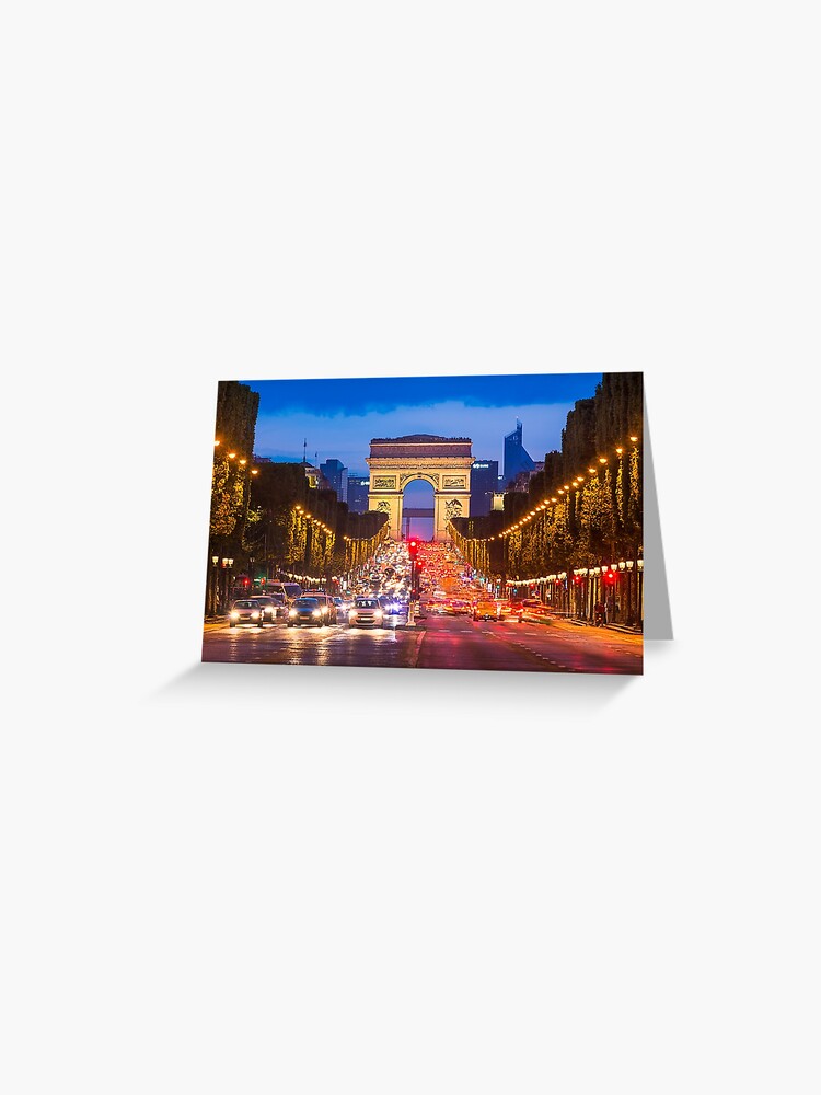 Avenue des Champs Elysees in Paris | Greeting Card