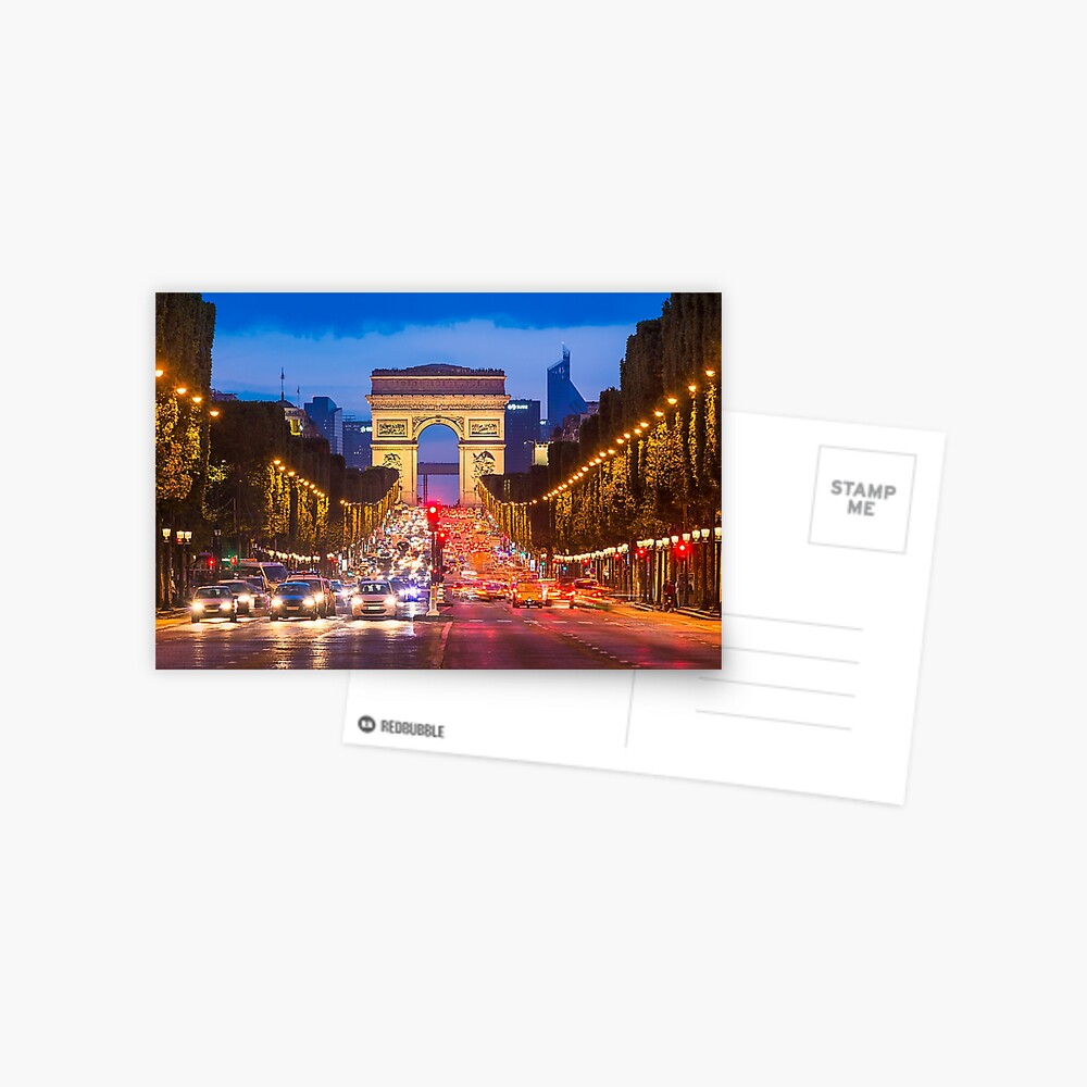 Avenue des Champs Elysees in Paris | Greeting Card