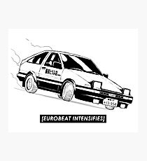 Eurobeat Intensifies AE86 Kansei Dorifto Initial D Car Photographic Print