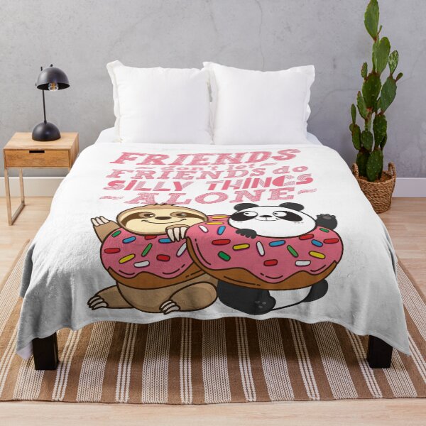 Item preview, Sloth Panda - Friends Don't Let Friends Do Silly Thing Alone designed and sold by plushism.