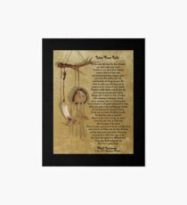 "Live Your Life" by Chief Tecumseh dream catcher Art Board