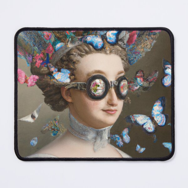 Item preview, Unusual Altered Steampunk Portrait Painting with Goggles ( Steampunk ) designed and sold by RadRococo.