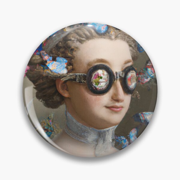 Item preview, Unusual Altered Steampunk Portrait Painting with Goggles ( Steampunk ) designed and sold by RadRococo.