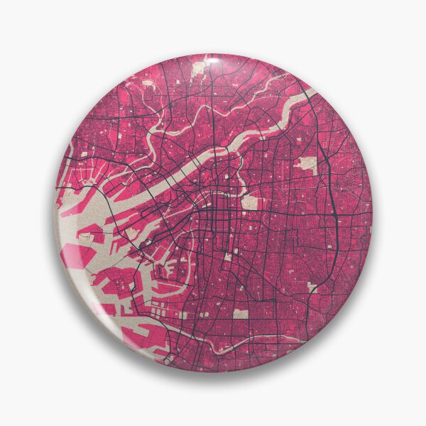 Item preview, Osaka City Map of Japan - Blossom designed and sold by deMAP.