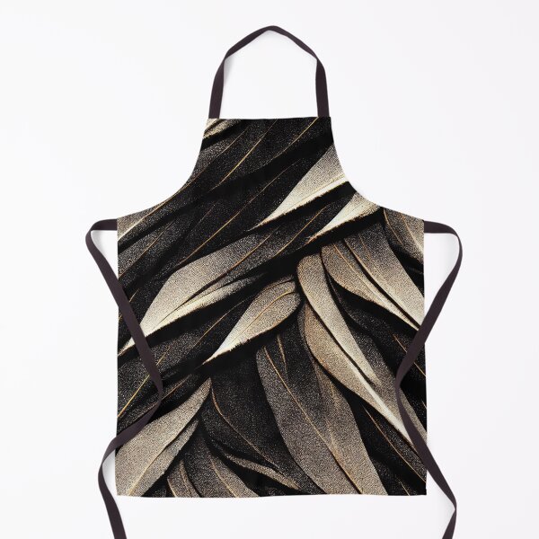 Item preview, Textured black-gold leaves pattern designed and sold by AppleElf.