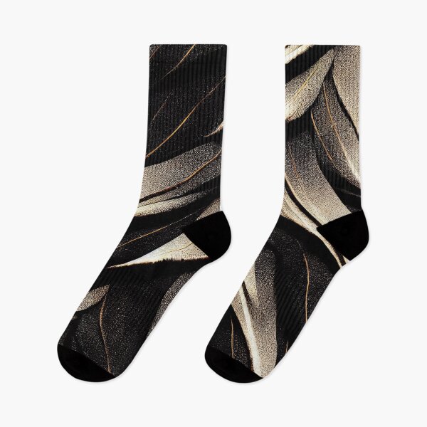 Item preview, Textured black-gold leaves pattern designed and sold by AppleElf.