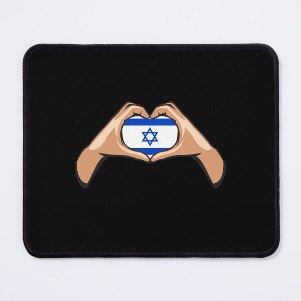 Item preview, Israel Hand Heart Flag Heart designed and sold by 1681830934131.