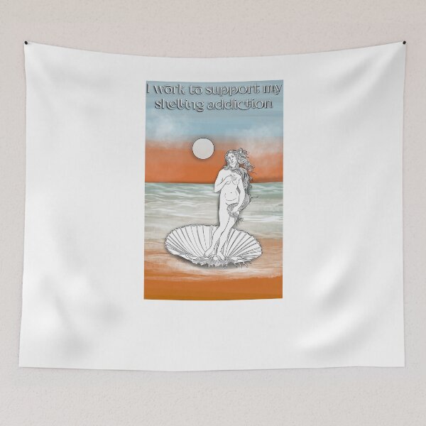 Item preview, I Work To Support My Shelling Addiction Sea Shell Collector designed and sold by Tomsens.