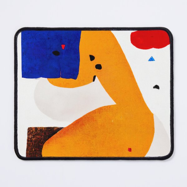 Item preview, Feminine Shapes - Modern Abstract Painting - Orange, Red and Blue on White designed and sold by Inomaly Art.
